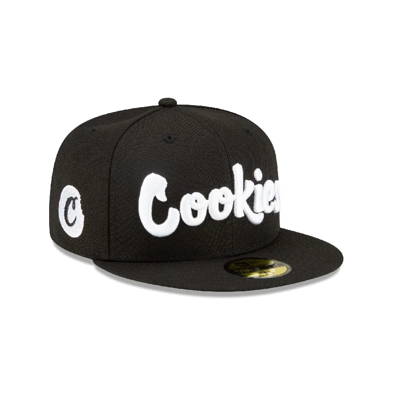 Men’s casual newsboy hat-Cookies Black 59FIFTY Fitted Hat