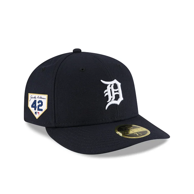 Men’s breathable newsboy cap-Detroit Tigers Jackie Robinson Day 2024 Low Profile 59FIFTY Fitted Hat