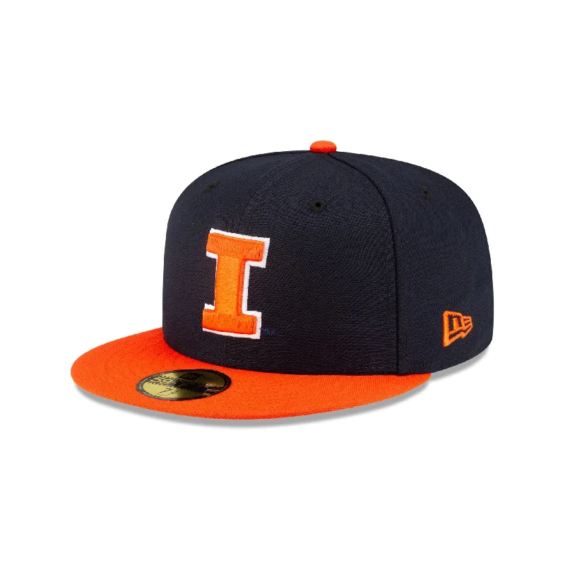 Men’s modern wool beanie-Illinois Fighting Illini 59FIFTY Fitted Hat