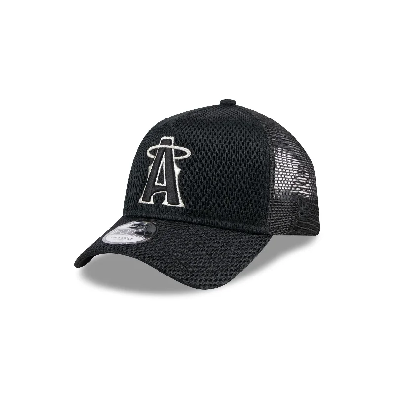 Men’s slim-fit mesh cap-Los Angeles Angels City Mesh 9FORTY A-Frame Trucker Hat