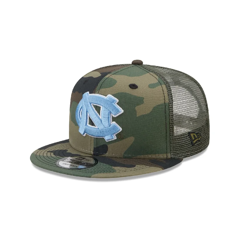 Men’s breathable newsboy cap-North Carolina Tar Heels Camo 9FIFTY Trucker Hat