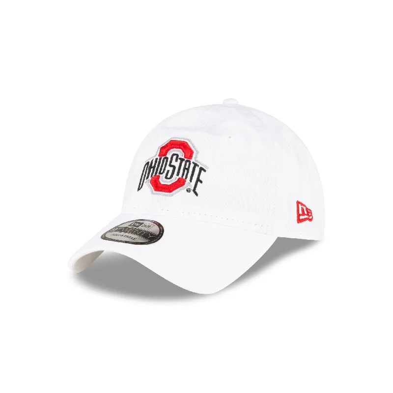 Men’s comfy newsboy hat-Ohio State Buckeyes White 9TWENTY Adjustable Hat