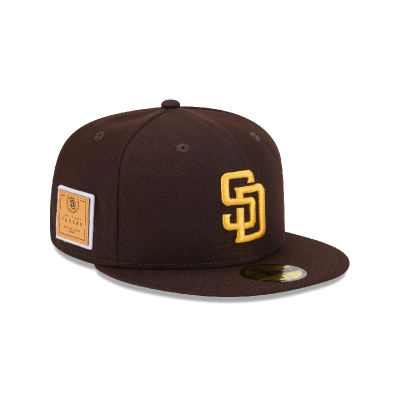 Men’s soft leather keyring-San Diego Padres Court Sport 59FIFTY Fitted Hat