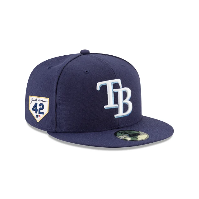 Men’s slim-fit leather keyring-Tampa Bay Rays Jackie Robinson Day 2024 59FIFTY Fitted Hat