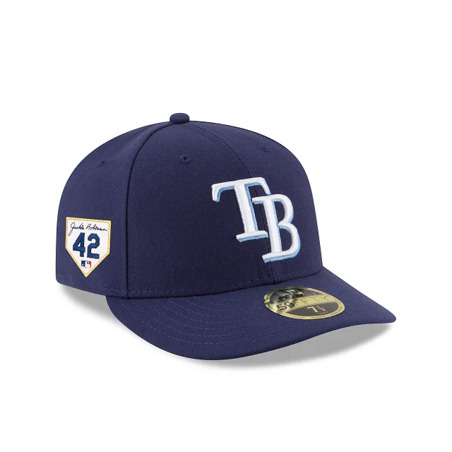 Men’s bright knit tie-Tampa Bay Rays Jackie Robinson Day 2024 Low Profile 59FIFTY Fitted Hat