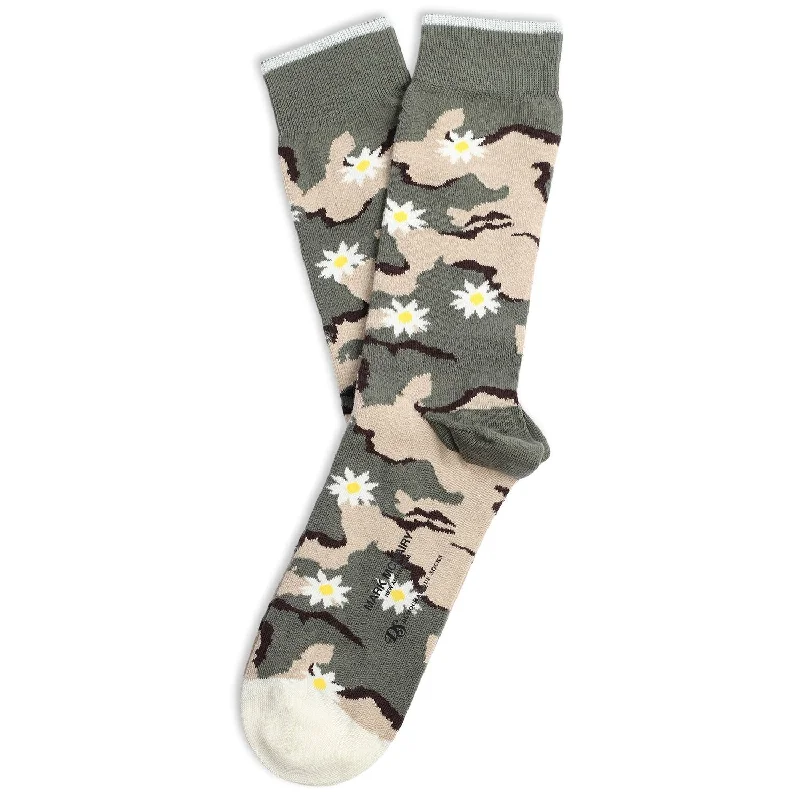 Men’s breathable mesh cap-Mark McNairy x Democratique Socks Camo Daisy