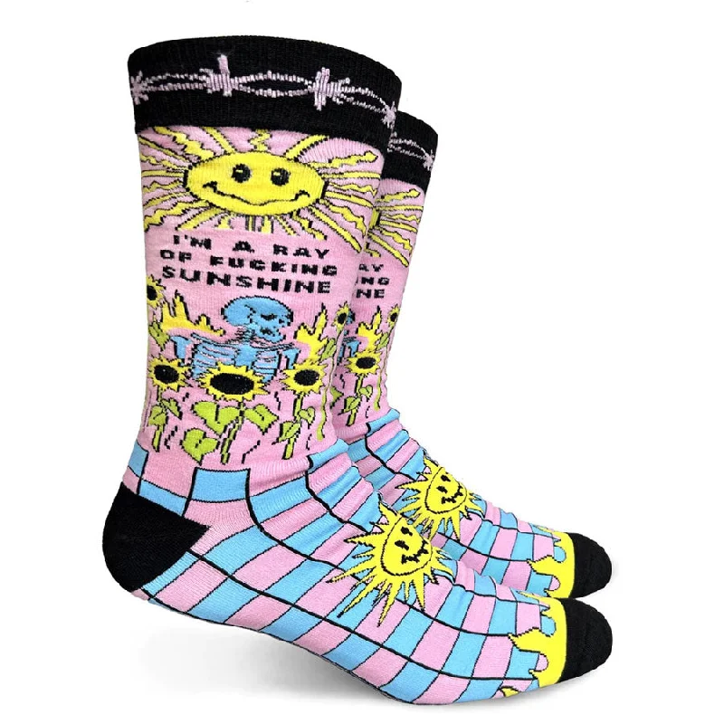 Men’s bold suspenders-Men's I'm A Ray Of Fucking Sunshine Socks