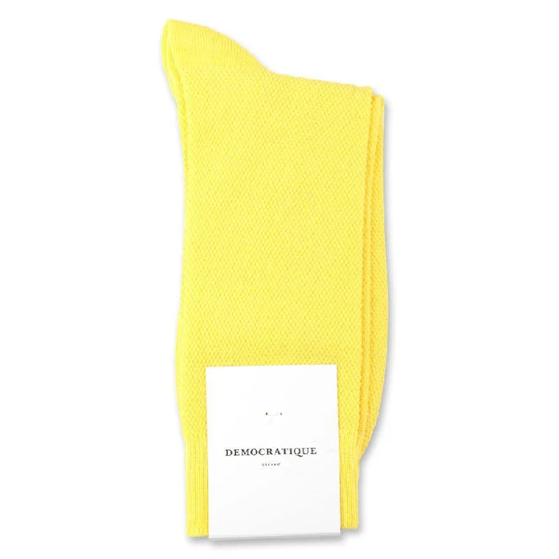 Men’s modern minimalist ring-Originals Champagne Pique Socks Yellow Sun