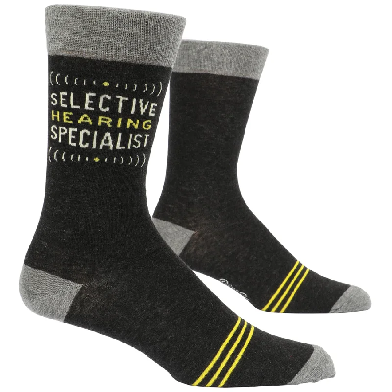 Men’s bright knit tie-Men's Selective Hearing Specialist Socks