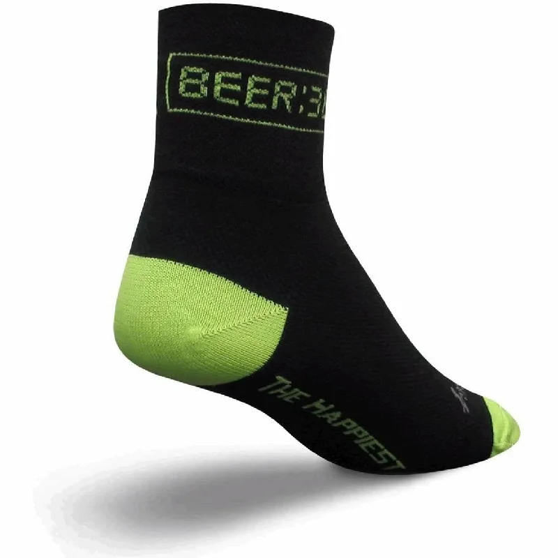 Men’s bright suspenders-SockGuy Beer 30 Classic 3 Inch Crew Socks