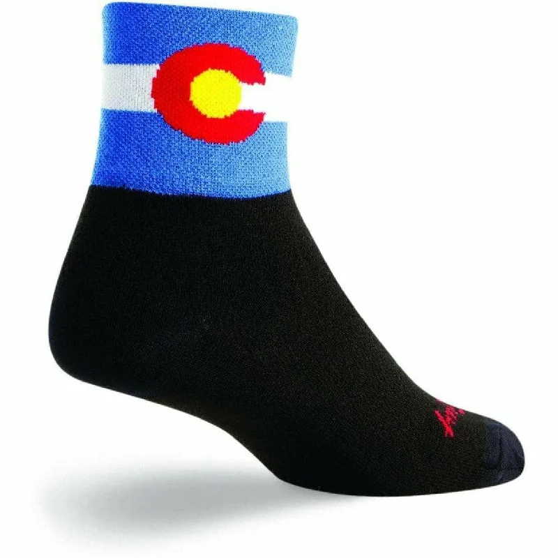 Men’s relaxed aviator cap-SockGuy Colorado Flag 2 Classic 3 Inch Crew Socks