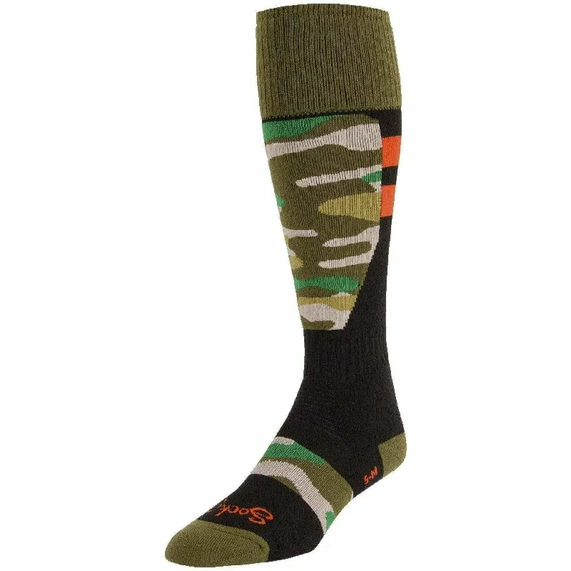 Men’s modern aviator cap-SockGuy Elmer MTN-Tech OTC Socks