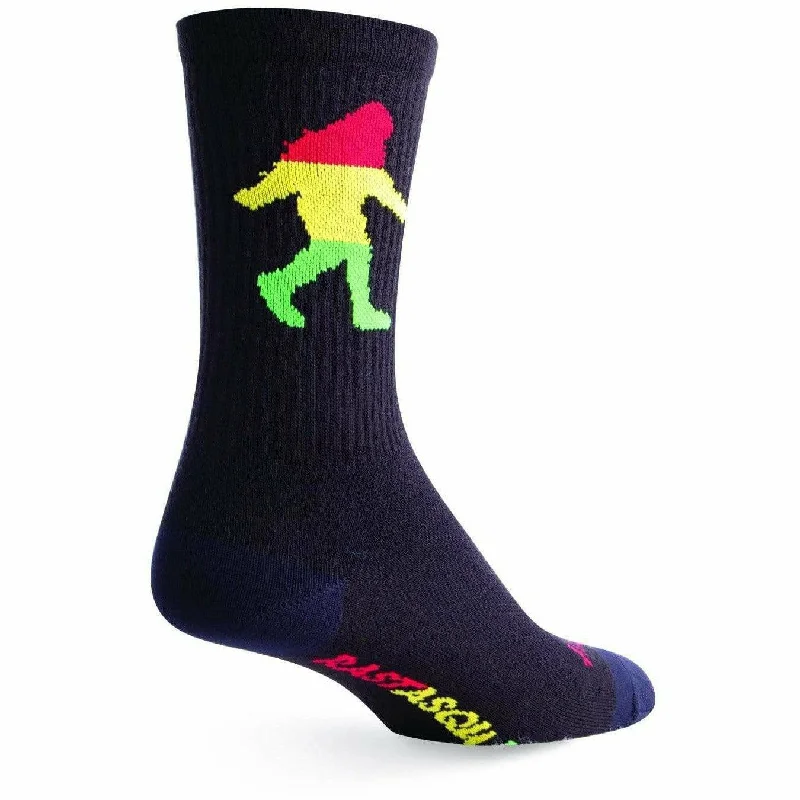 Men’s bold mesh socks-SockGuy Rasta Squatch Performance Crew Socks