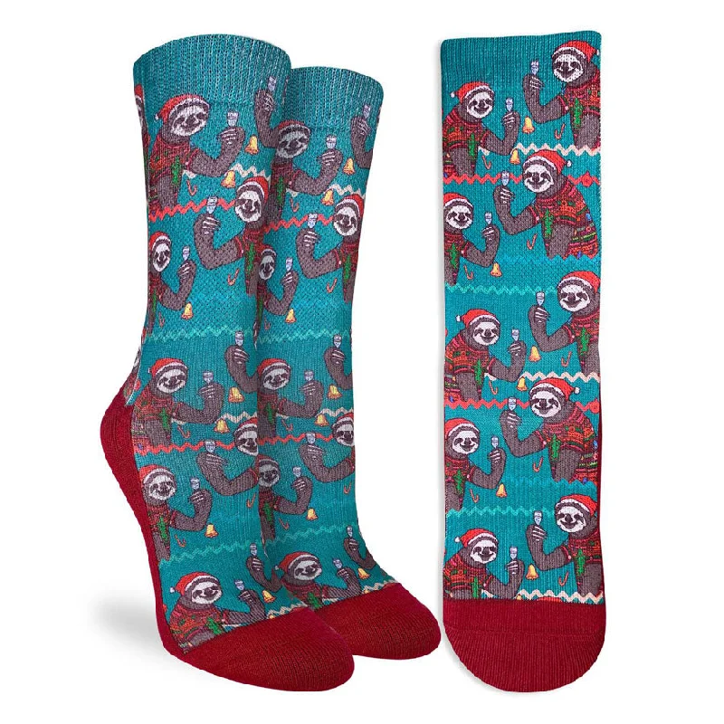 Men’s durable knit tie-Unisex Christmas Sloths Socks