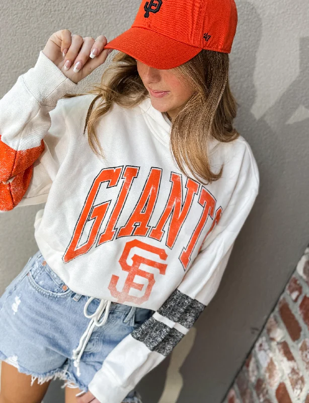 Men’s vintage logo hoodie-SF Giants Harper Hoodie, Sandstone