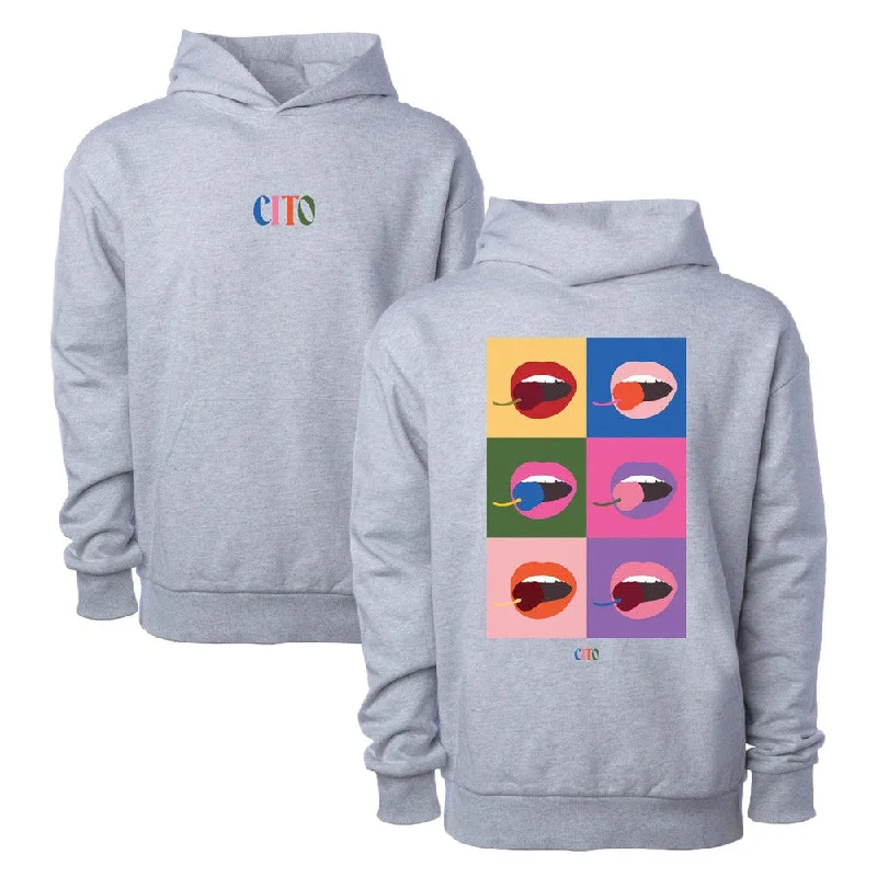 Men’s bold contrast hoodie-Chicks In The Office Lips Hoodie