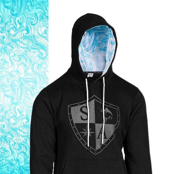 Men’s relaxed tie-dye hoodie-Classic Lined Hoodie | Tidal Waves PreOrder