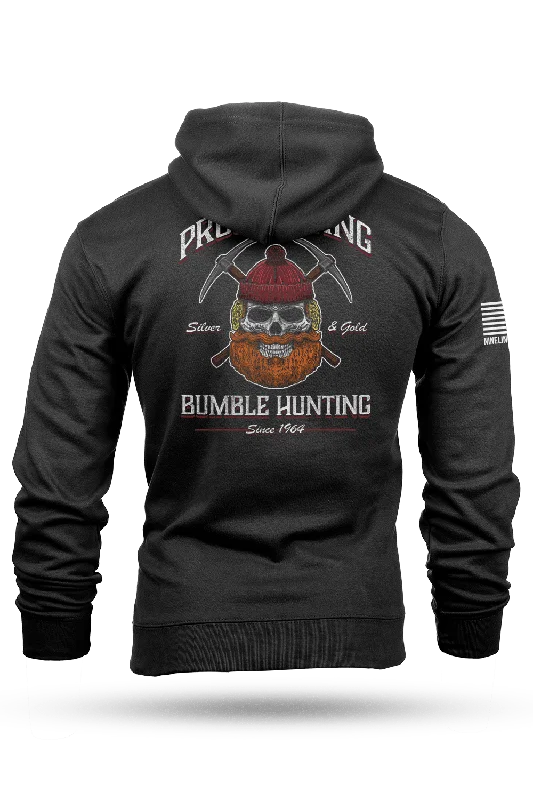 Men’s slim-fit velour hoodie-Bumble Hunter - Hoodie