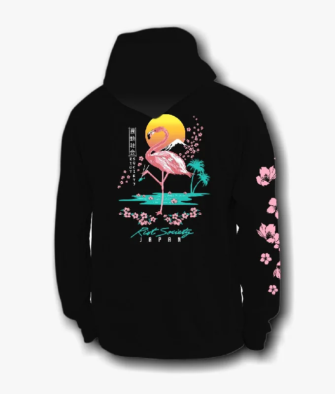 Men’s modern terry sweatshirt-Flamingo Blossom 2.0 Mens Hoodie