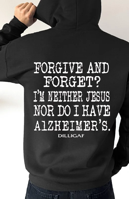 Men’s casual sherpa sweatshirt-Forgive or Forget Pullover Hoodie