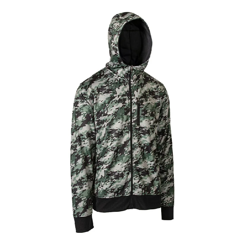 Men’s relaxed tie-dye hoodie-Full Zip Performance Hoodie | Geo Camo-Patriot