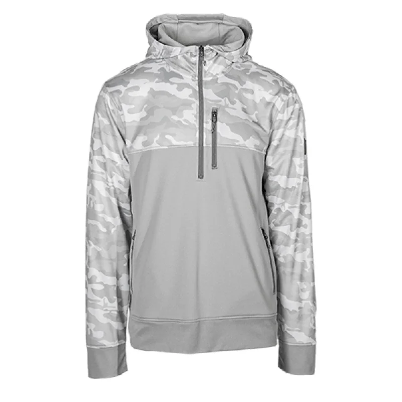 Men’s relaxed contrast hoodie-Half Zip Performance Hoodie | Ghost Military Camo