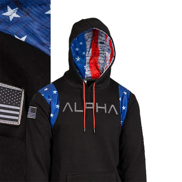 Men’s bright camo hoodie-Honor Lined Hoodie | American Flag | AD PreOrder