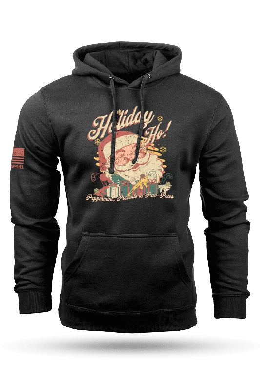 Men’s bright brushed hoodie-MCK - Peppermint, Presents, and Pew pews - Hoodie