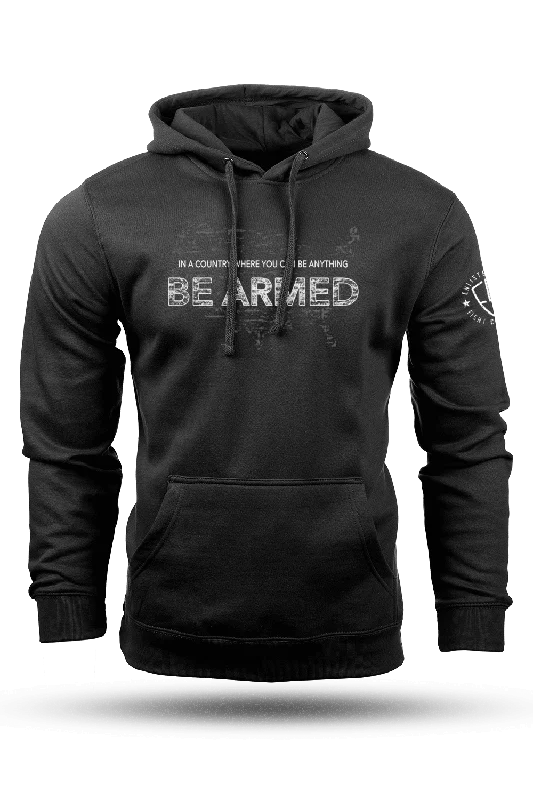 Men’s relaxed sherpa hoodie-E9 Be Armed - Hoodie