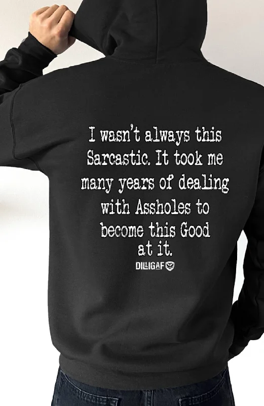 Men’s breathable kangaroo hoodie-I haven't always been this sarcastic Pullover Hoodie