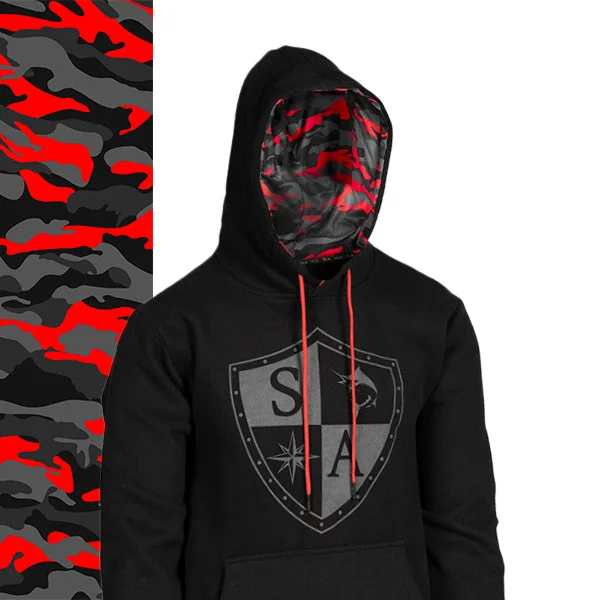 Men’s modern contrast sweatshirt-Classic Lined Hoodie | Fire Military Camo