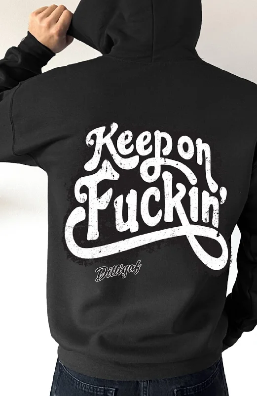 Men’s bright mesh sweatshirt-Keep on Fuckin' Pullover Hoodie