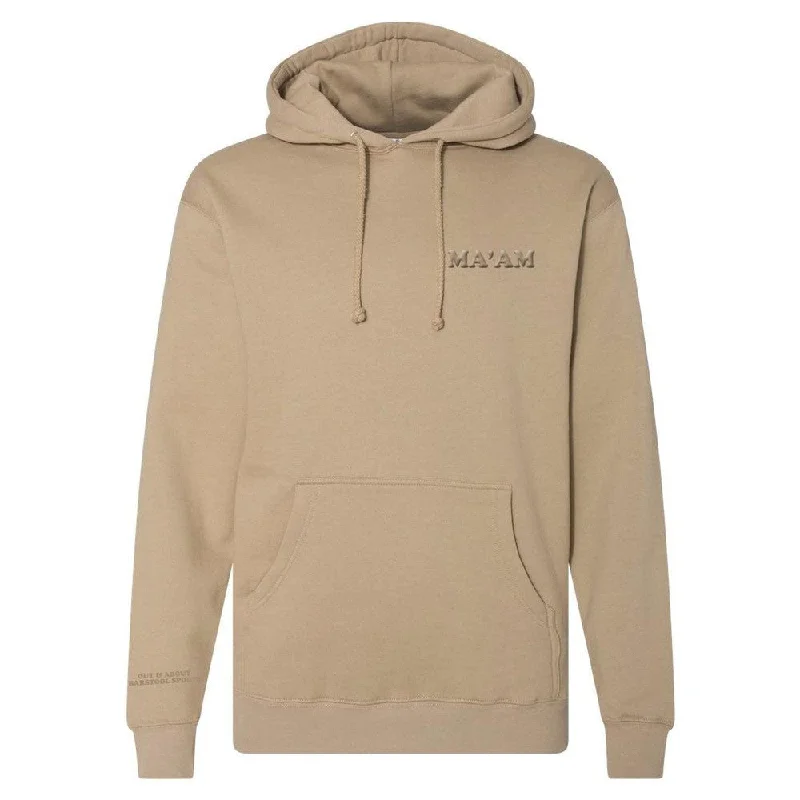 Men’s breathable contrast hoodie-Ma'am Premium Hoodie