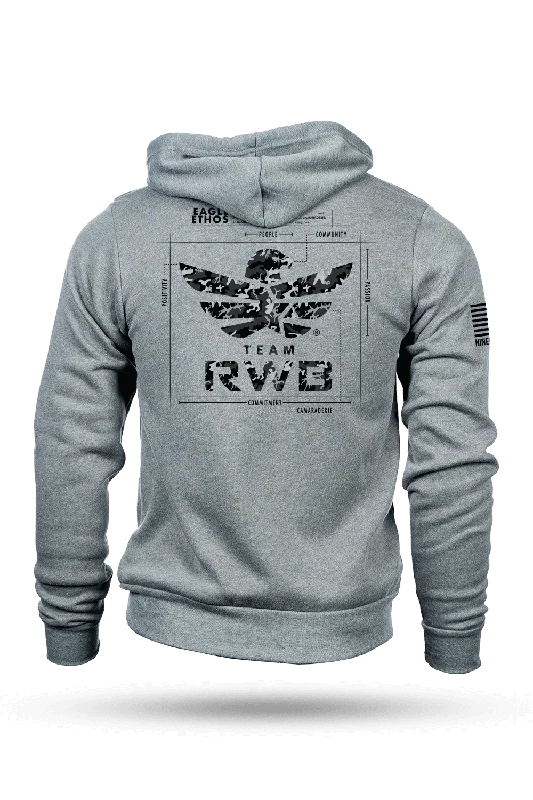 Men’s soft velour hoodie-Team RWB Eagle Ethos Schematic - Full-Zip Hoodie