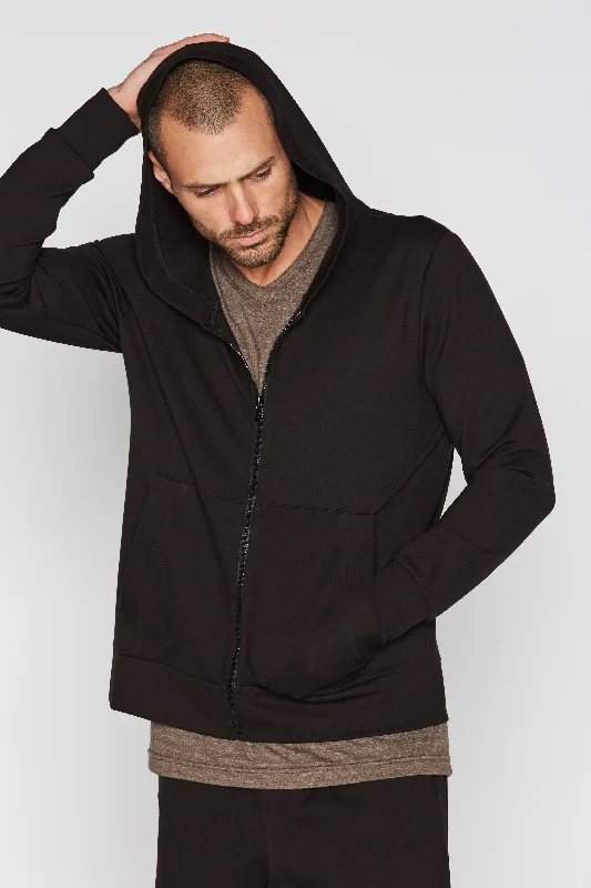 Men’s modern color-block hoodie-Men's Performance Ponte Zip Front Hoodie