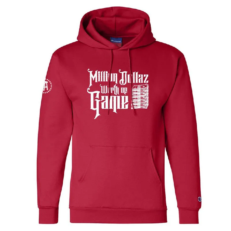 Men’s lightweight kangaroo hoodie-Million Dollaz Worth of Game Stacks Hoodie