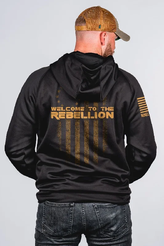 Men’s stylish color-block hoodie-Welcome to the Rebellion - Raglan Tailgater Hoodie