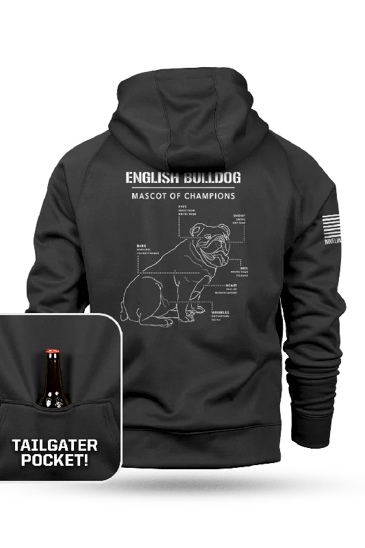 Men’s modern mesh hoodie-GA Tailgater Hoodie - Raglan Tailgater Hoodie