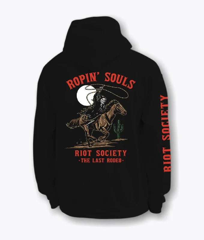 Men’s bright terry hoodie-Rodeo Reaper Ropin' Souls Mens Hoodie