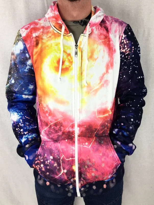 Men’s stylish kangaroo sweatshirt-Space Hole Unisex Zip Hoodie