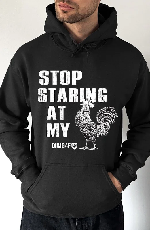 Men’s breathable camo hoodie-Stop Staring Pullover Hoodie