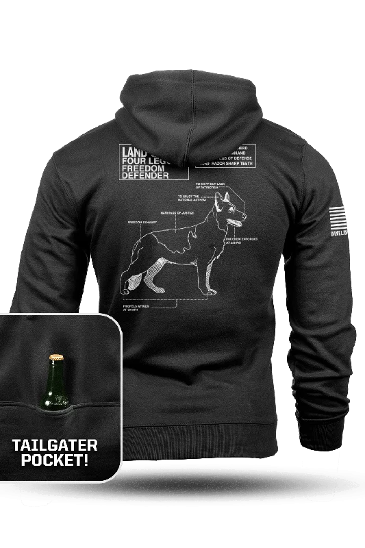 Men’s relaxed mesh hoodie-Land Shark - Tailgater Hoodie