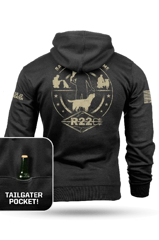 Men’s relaxed logo hoodie-Rescue 22 Foundation - Tailgater Hoodie