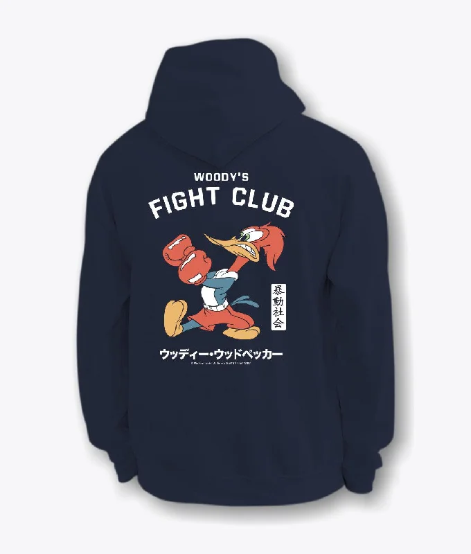 Men’s trendy velour hoodie-Woody Woodpecker's Fight Club Mens Hoodie