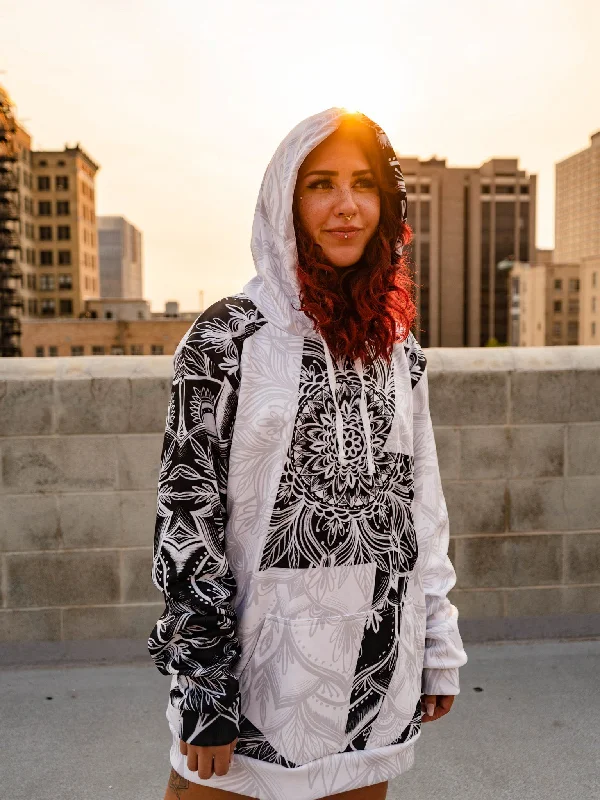 Men’s bold tie-dye hoodie-Yin & Yang Mandala Unisex Hoodie