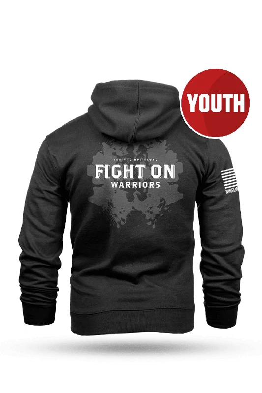 Men’s durable color-block hoodie-Fight The War Within - Youth Hoodie