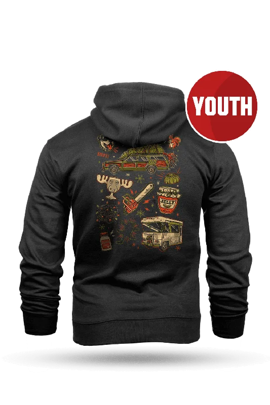 Men’s slim-fit velour hoodie-Lotta Sap - Youth Hoodie