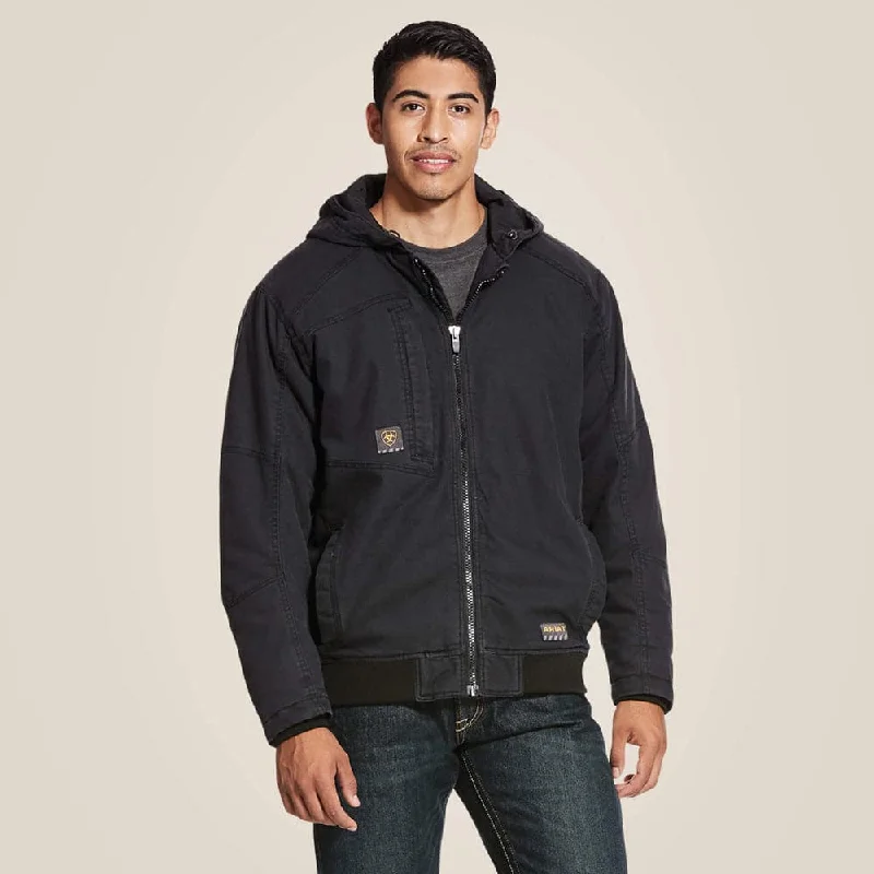 Men’s soft harrington jacket-Ariat P17784 Rebar Washed DuraCanvas Insulated Work Jacket