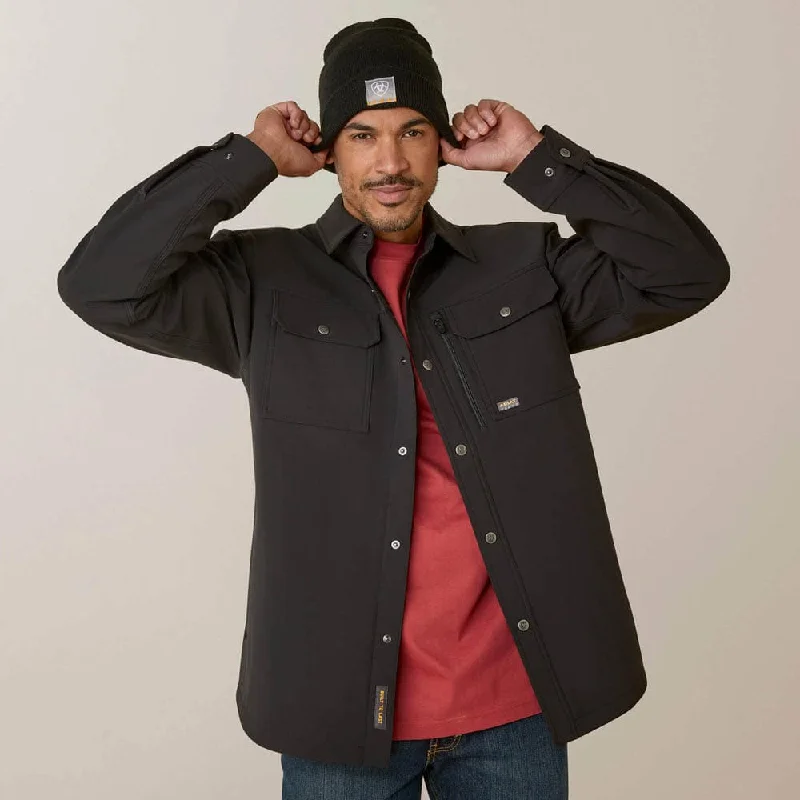 Men’s stylish trucker jacket-Ariat P26099APPM Rebar DuraStretch Utility Softshell Shirt Jacket