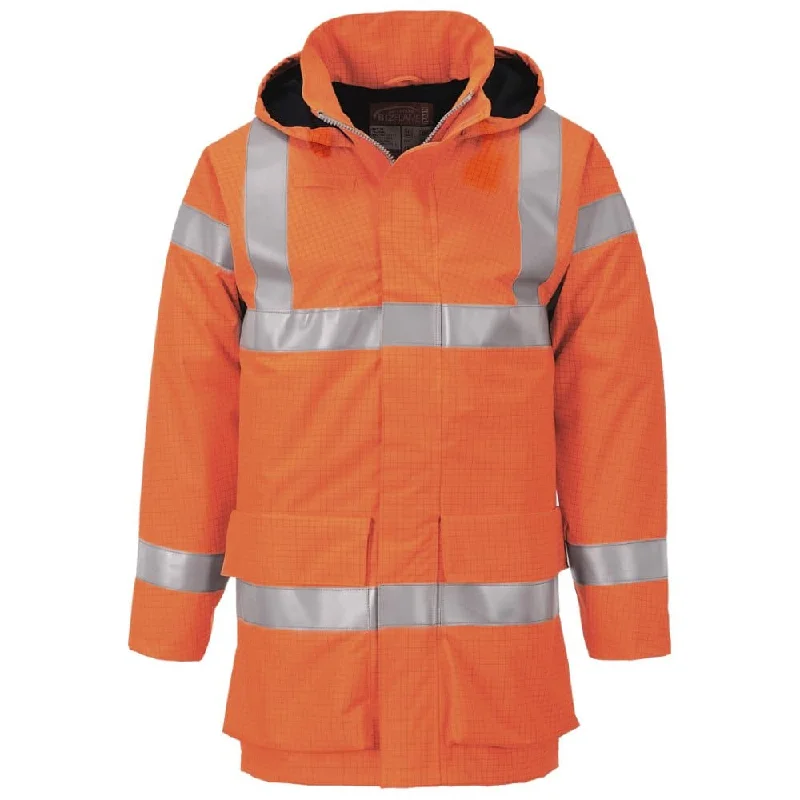 Men’s trendy peacoat jacket-Portwest S774 Bizflame Rain Hi-Vis Multi Lite Jacket